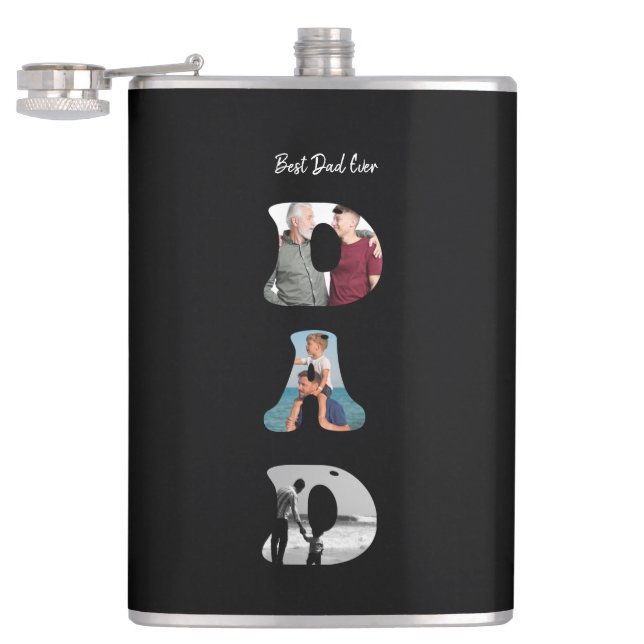 Father’s Day Gift for Dad \ Best Dad Ever Flachmann (Geöffnet)