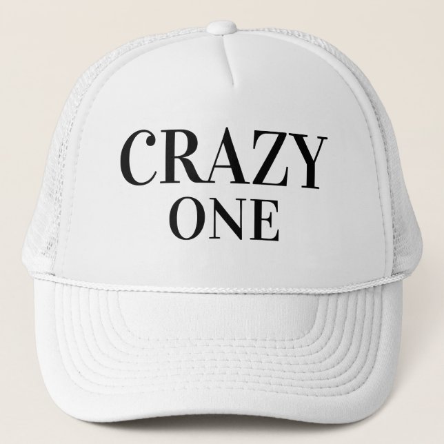 Father’s Day Gift Idea Baseball CRAZY ONE Truckerkappe (Vorderseite)