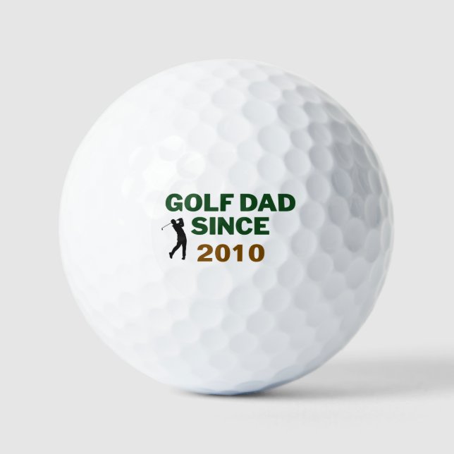 Father’s Day Golf Dad Since Year Design Golfball (Vorderseite)
