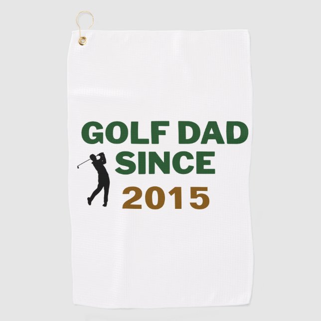 Father’s Day Golf Dad Since Year Design Golfhandtuch (Vorderseite)