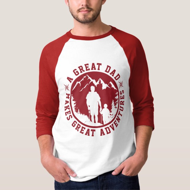 Father & Son Adventure | Vatertag | Rot T-Shirt (Vorderseite)