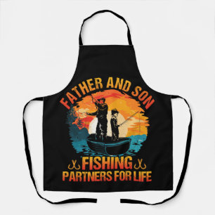 Father & Son Fishing Partners For Life Fathers Day Schürze