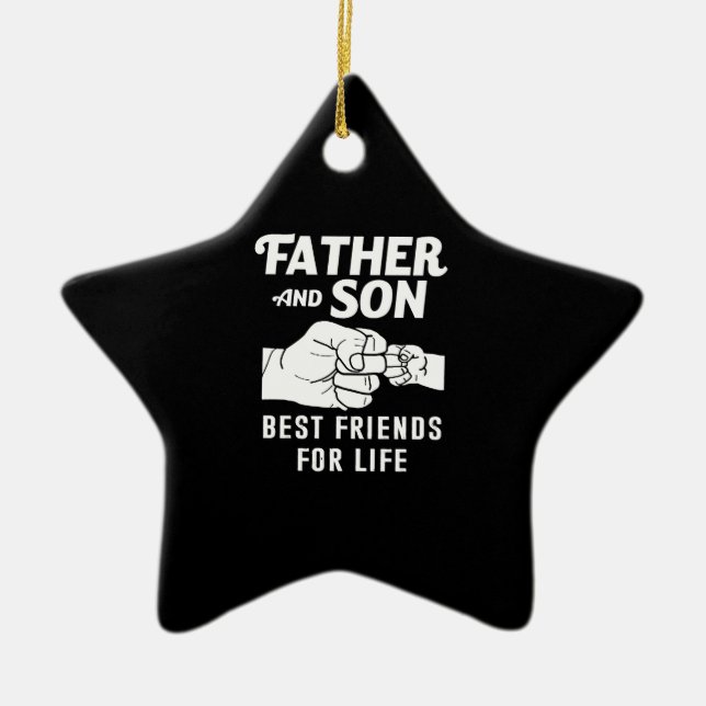 Father Son Friends Fist Bump Shirt Father Day Keramik Ornament (Vorne)