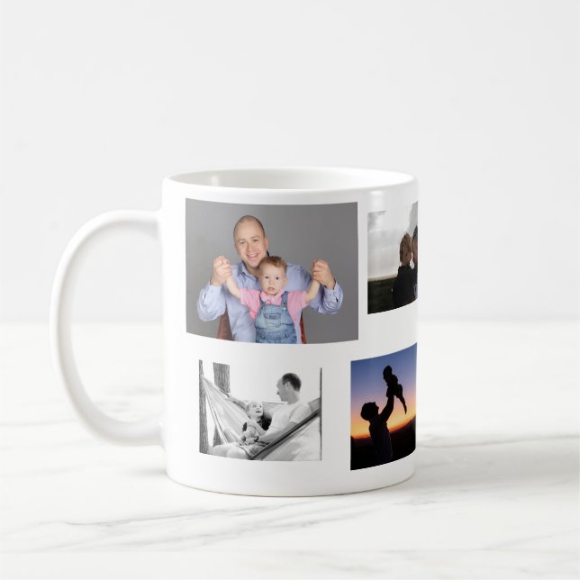 Father Son Love Best Dad Ever Collage Art Kaffeetasse (Links)