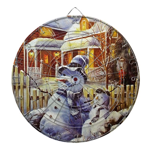 Father & Son Snowman Dartscheibe (vorne)