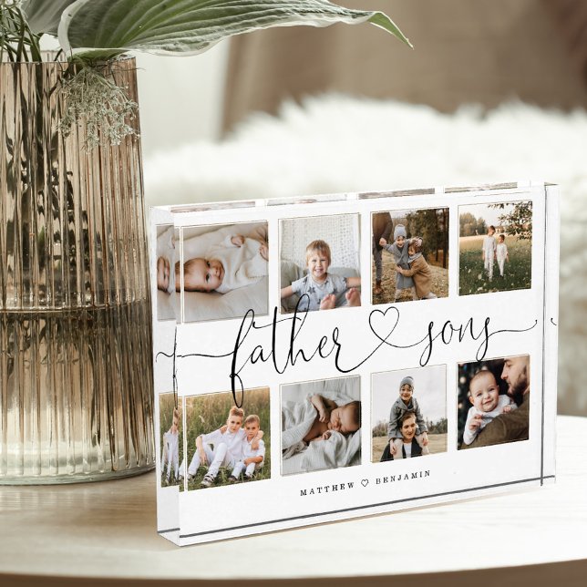 Father Sons Heart Script | Foto Grid Collage (Von Creator hochgeladen)