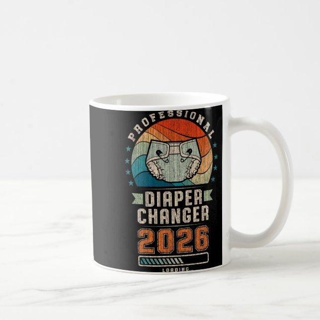 Father To Be Future Daddy, Expecting Dad 2026 Diap Kaffeetasse (Rechts)