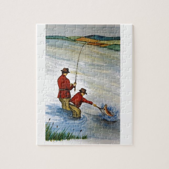 Father und sein Fishing Trip (Vertikal)