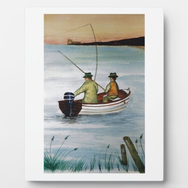 Father und sein Fishing Trip Fotoplatte (Vorderseite)