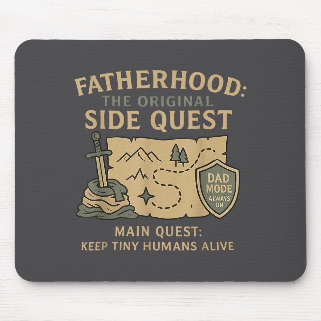 Fatherhood The Original Side Quest Dad Mode  Mousepad (Vorne)