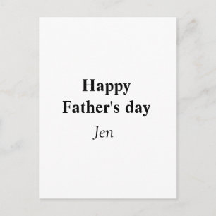 fathers day add your name text image editable inv postkarte