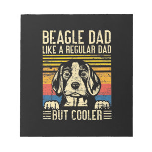 Father's Day   Beagle Dog Dad Notizblock