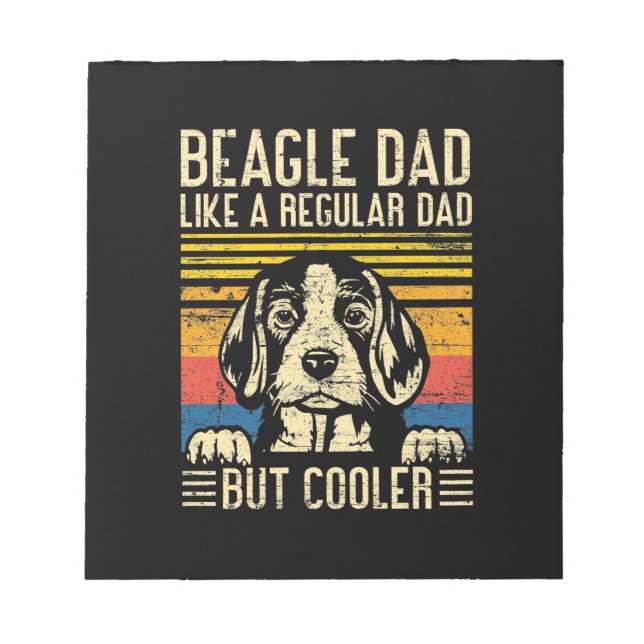 Father's Day | Beagle Dog Dad Notizblock (Vorderseite)