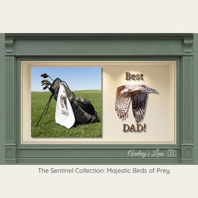 Father's Day "Best Dad" Hawk  Golfhandtuch (Von Creator hochgeladen)