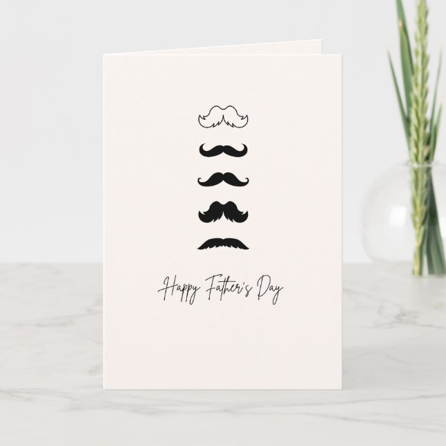 Father's Day Card Mustaches Card Karte (Vorderseite)