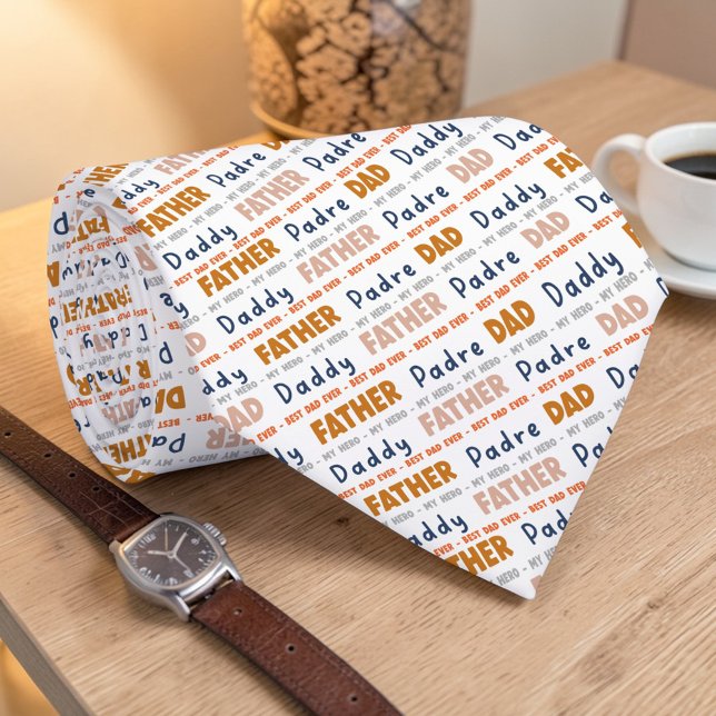 Father's Day Dad Custom Necktie Tie Krawatte (Von Creator hochgeladen)