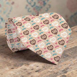 Father's Day Dad Pattern Necktie Tie Krawatte