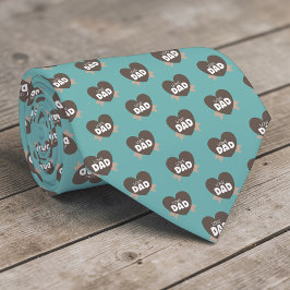 Father's Day Dad Pattern Necktie Tie Krawatte