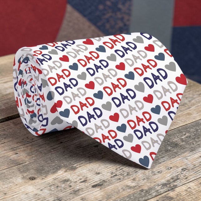 Father's Day Dad Pattern Necktie Tie Krawatte (Von Creator hochgeladen)