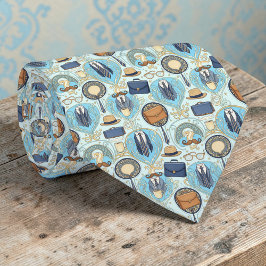 Father's Day Dapper Dad Pattern Necktie Tie Krawatte