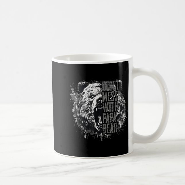 Father's Day Don't Mess With Papa Bear  Kaffeetasse (Rechts)