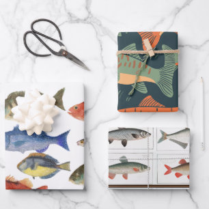 Father's Day Fish Geschenkpapier Set