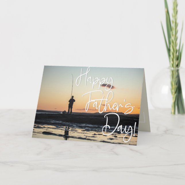 Father's Day Fishing Karte (Vorderseite)