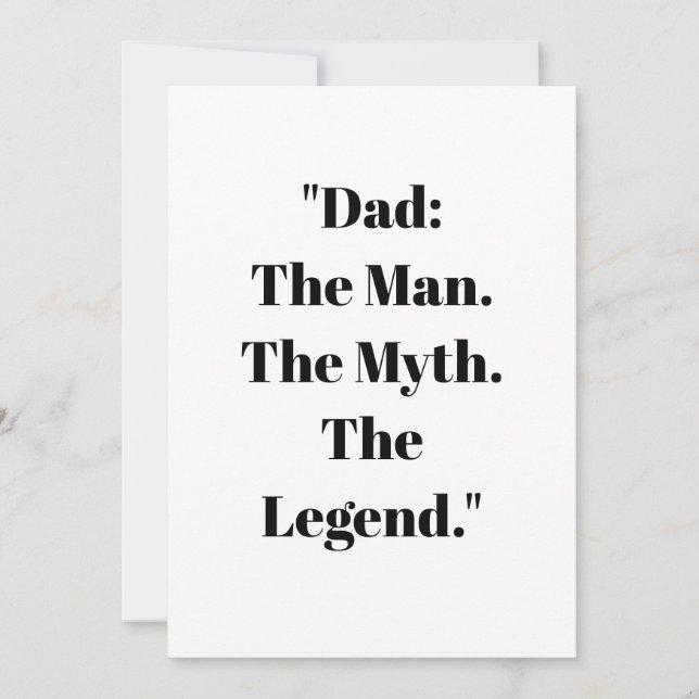 Father's Day Gift Card Karte (Vorderseite)