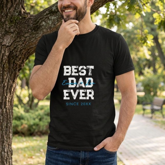 Father's Day Gift T-Shirt Best Dad Ever Gift  (Créateur téléchargé)
