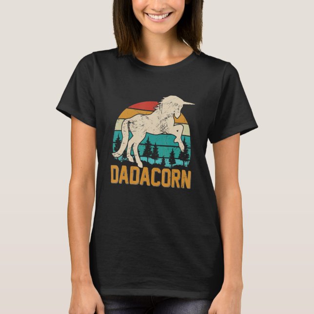 Fathers Day Gift Unicorn Dad Shirt Funny Dadacorn  (Vorderseite)
