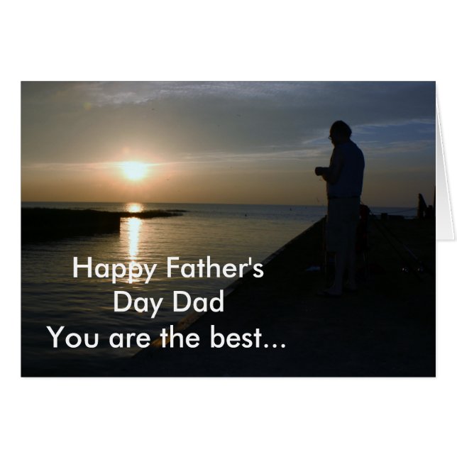 Father's Day Greeting Card/Fishing (Vorderseite (Horizontal))