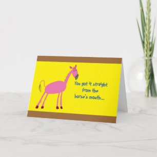 Father's Day Greeting Card with Horse Karte