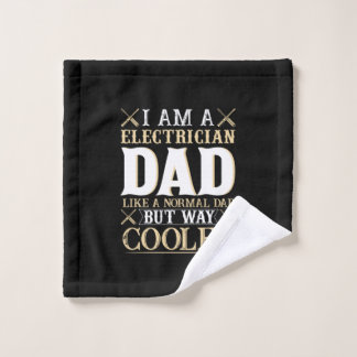 Father's Day I Am A Electrician Dad Waschlappen