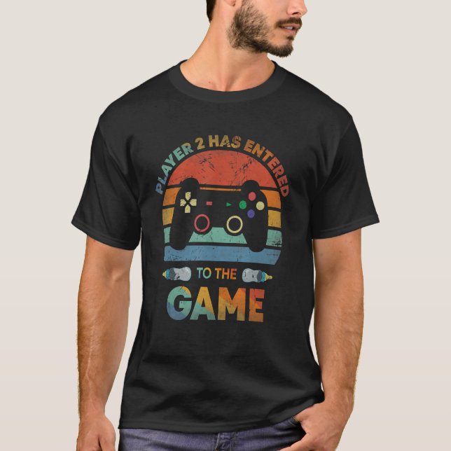 Fathers Day Leveled Up to Daddy Dad & Son Matching T-Shirt (Vorderseite)