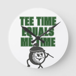 Fathers Day Office Golf Dad Tee Time Equals Me Runde Wanduhr