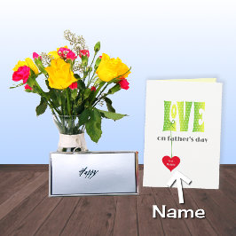Fathers Day Personalized name LOVE card Karte