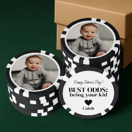 Fathers Day Photo Poker Chip for Dad: Best Odds