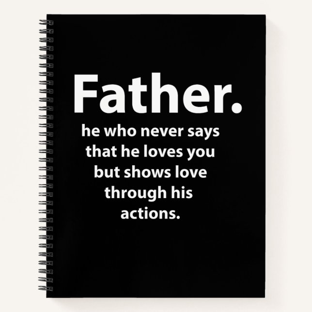 Fathers Day Quote Typography Happy Fathers Day  Notizbuch (Vorderseite)