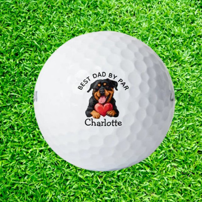 Fathers Day  Rottweiler Puppy  Golfball (design the perfect birthday or Father’s Day gift tailored just for him—a meaningful keepsake)