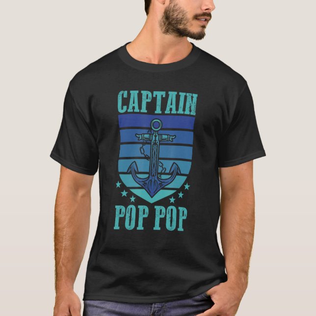 Father's Day Seafarer Daddy Boater Papa  Captain P T-Shirt (Vorderseite)