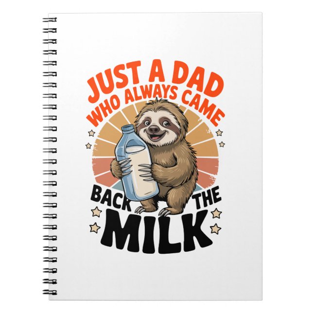 father's day t shirt with sloth notizblock (Vorderseite)