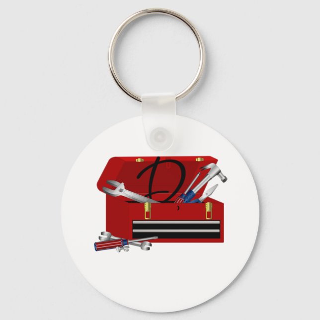 Father's Day Tool Box Initial D Schlüsselanhänger (Vorderseite)