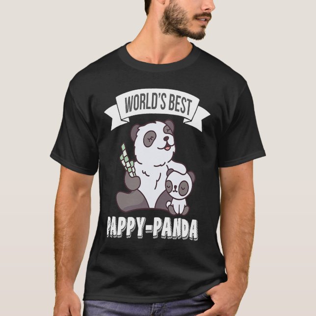 Father's Day  Worlds Best Pappy Panda T-Shirt (Vorderseite)