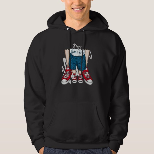 Fathers Son Legs Dad And Son's Feet Footprint For  Hoodie (Vorderseite)