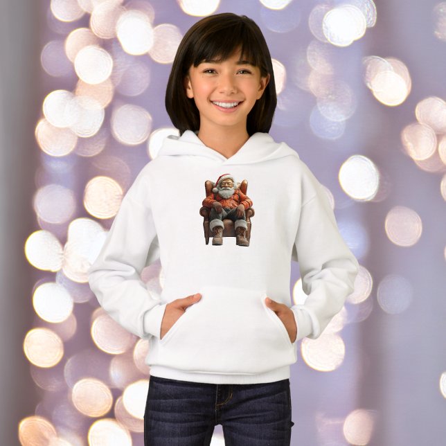 Fatigué Sweat - shirt à capuche de Père Noël Girl (Créateur téléchargé)
