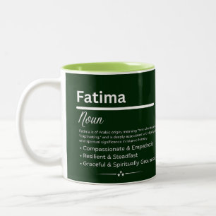 Fatima Personalisierter Mädchenname Bedeutung Kaff Zweifarbige Tasse