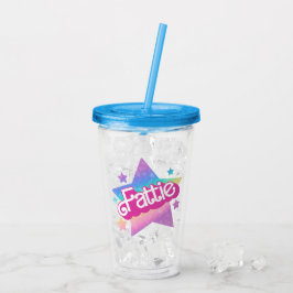 Fattie Plus Größe Regenbogen Retro 90er Nostalgie  Acryltrinkbecher