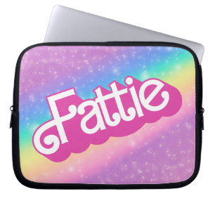 Fattie Plus Größe Regenbogen Retro 90er Nostalgie  Laptopschutzhülle