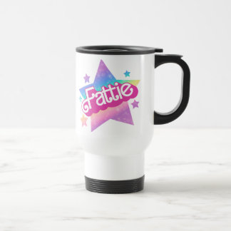 Fattie Plus Größe Regenbogen Retro 90er Nostalgie Reisebecher