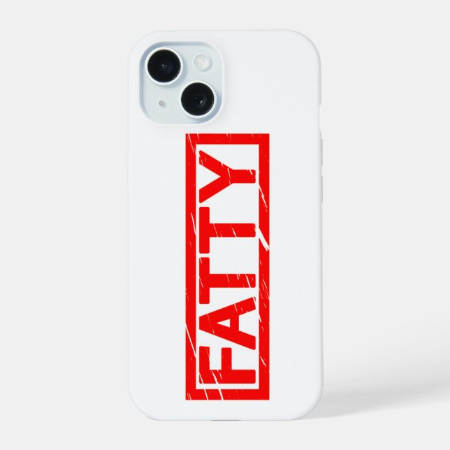 Fatty Stamp iPhone 15 Hülle (Rückseite)